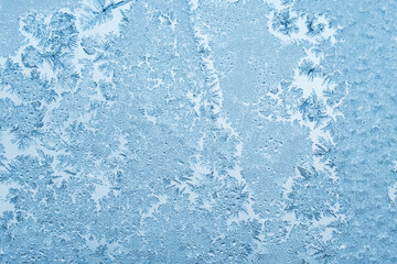 Abstract frosty pattern on glass, background texture