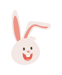 cute little rabbit head character
