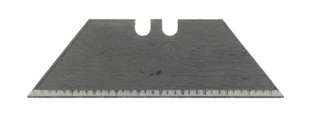 Single drywall razor blade isolated on a white background top view.