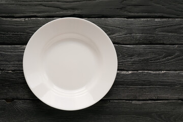 White plate on a decorative background