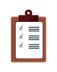 checklist clipboard document isolated icon