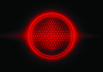 Abstract Hi-tech red circle technological design, light effect modern futuristic background