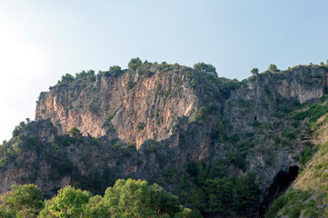 Fototapeta na wymiar A crest of the mount Bulgheria along the coast. Salerno, Italy. 