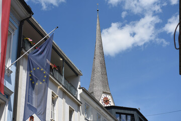 Der Kirchturm in Bad Ischl, Salzkammergut, Oberösterreich, Österreich, Europa - The church tower...