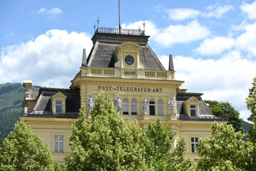 Das historische Postamt in Bad Ischl, Salzkammergut, Oberösterreich, Österreich, Europa - The The...