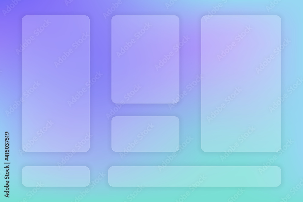 Aufkleber abstract gradient background. transparent frame in glass morphism style