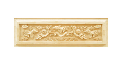 Pattern of flower carved on wood texture for background luxurious