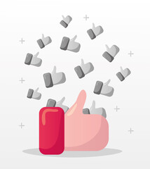 hands like social media icons