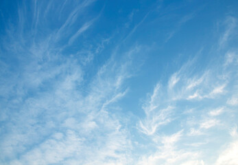 Blue sky background and white clouds soft