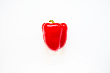 Red bell pepper isolated in studio