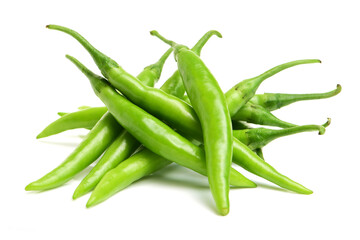 fresh chili on white background