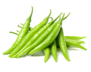 fresh chili on white background