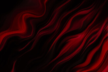 Abstract dark black and red smooth and wavy background.