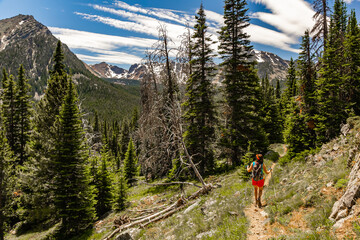 Hiking in the remote mountains of Montana