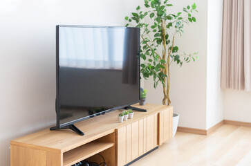 Fototapeta premium リビングのテレビ