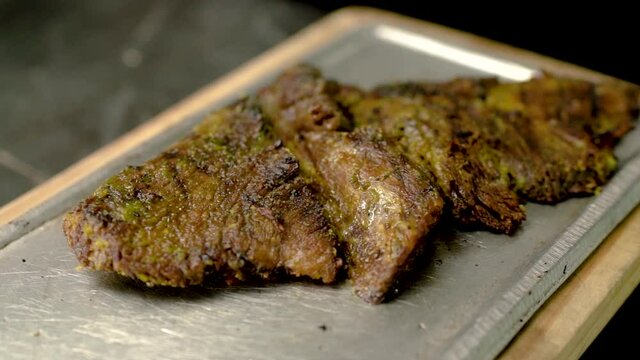grilled beef steak