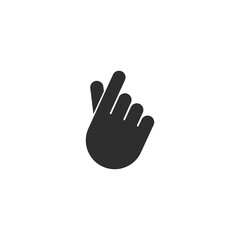 Hand gesture icon logo simple template