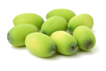 Lotus seeds on white background 