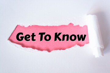 Get To Know write on Sticky Notes.