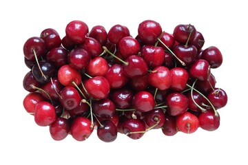 red cherry isolated over white