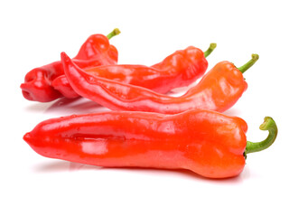 Fresh red pepper on white background