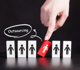 Business, Technology, Internet and network concept. Outsourcing Human Resources