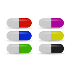 tablets of different colors. illustrations