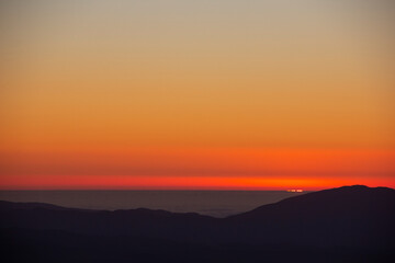 reddish sunset in the desert