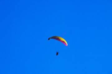 paragliding in the sky