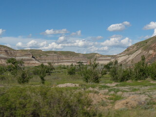 Fototapeta na wymiar Badlands near Drumheller, Alberta