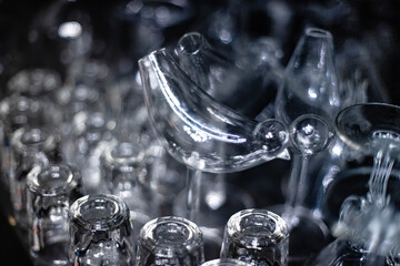 lots of glasses in storage