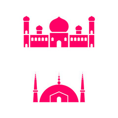 simple silhouette mosque for ramadan