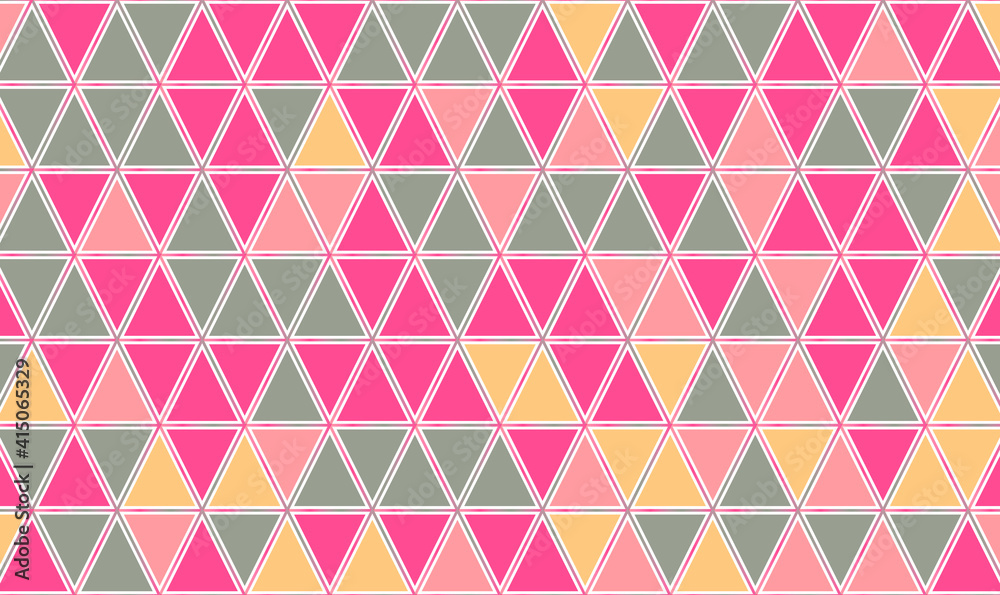 Poster seamless geometric pattern. abstract triangle geometrical background.pastel colors vector seamless p