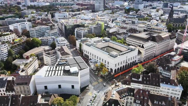 Art museum of Basel Switzerland from above