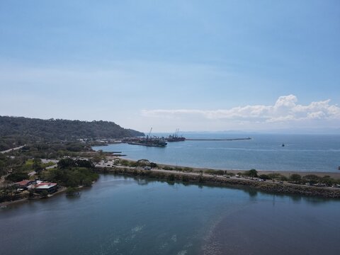 Aerial View Of Puerto Caldera In Costa Rica	