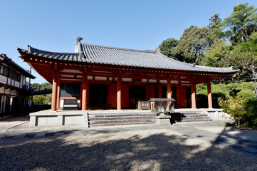 Fototapeta premium 平等寺 本堂 奈良県桜井市