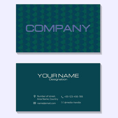 Futuristic simple and professional looking business card technology profession and business