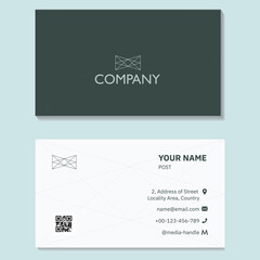 Minimalistic business card and visiting for office stationery