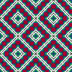 Seamless vector pattern in geometric ornamental style