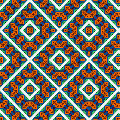 Seamless vector pattern in geometric ornamental style