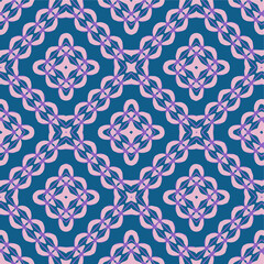 Seamless vector pattern in geometric ornamental style