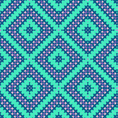 Seamless vector pattern in geometric ornamental style