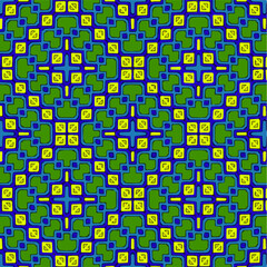 Seamless vector pattern in geometric ornamental style