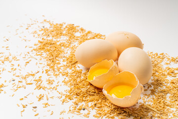 Double yellow stupid egg with characteristics of Northeast China
