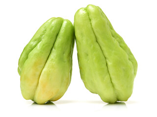 Chayote on a white background