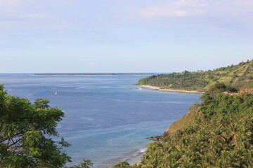 Fototapeta premium View of the Malimbu beach in Lombok island Indonesia