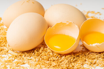 Double yellow stupid egg with characteristics of Northeast China