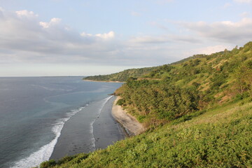 Fototapeta na wymiar Malimbu - Legend Point - Beach in Lombok island Indonesia