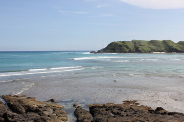 Tanjung Aan beach in Lombok island Indonesia