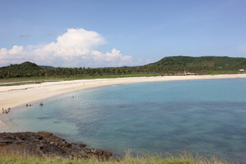 Beautiful Tanjung Aan beach in the Lombok, Indonesia